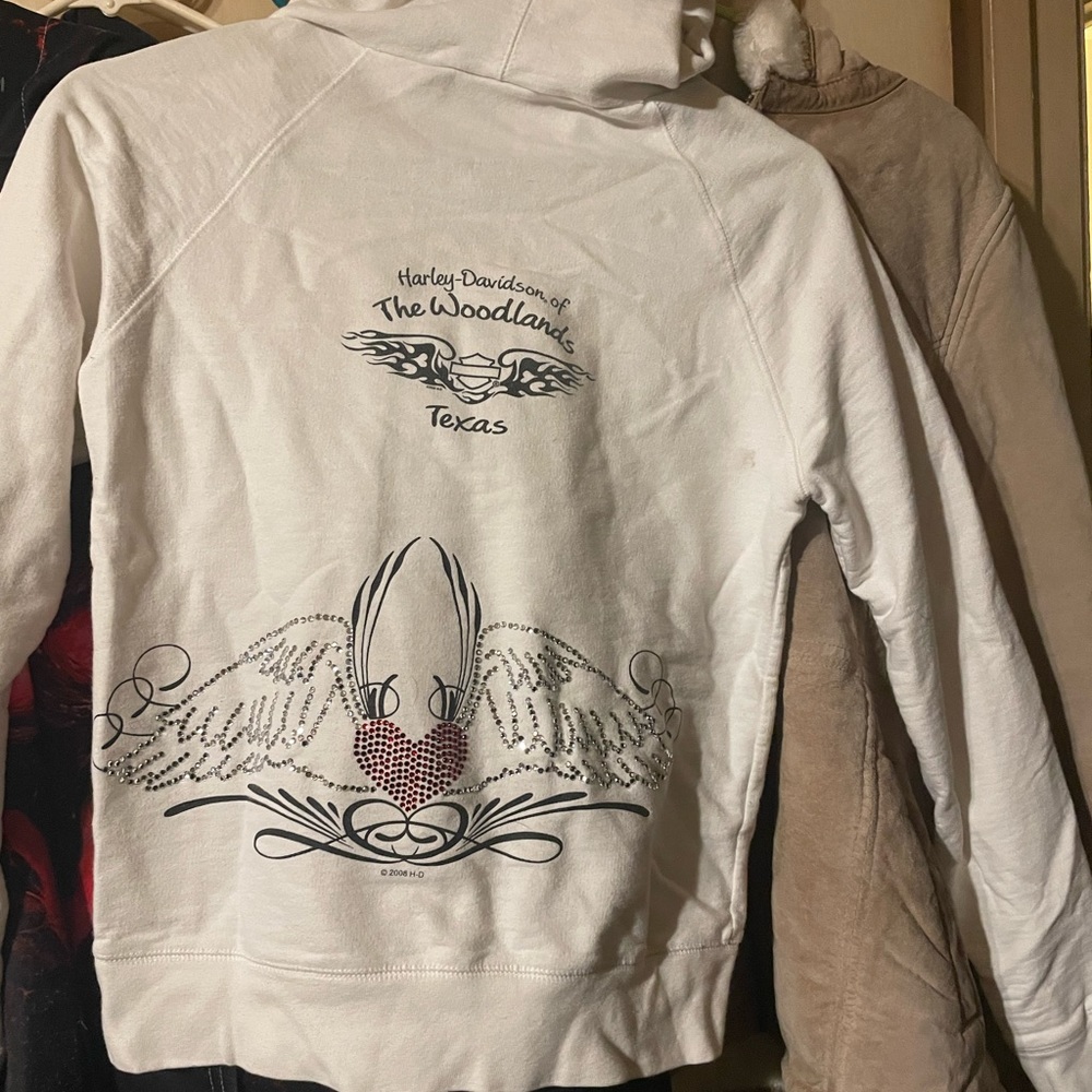 Harley Davidson Rhinestone Hoodie